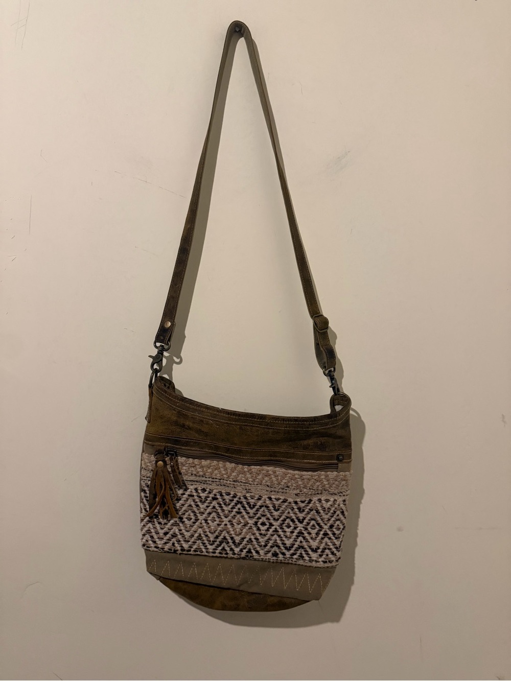 Maya Bag Women's Olive Green Crossbody Boho Shoulder Bag